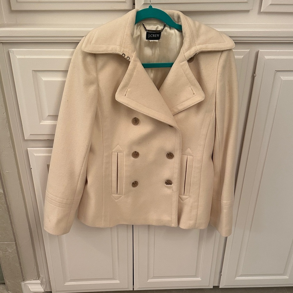 J. Crew Women's Elegant Ivory Peacoat